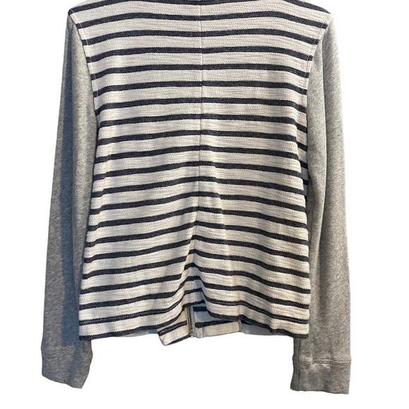 LOU and Grey Size Small Moto Style Cardigan. Stripes and two front zip p… - Picture 2 of 8